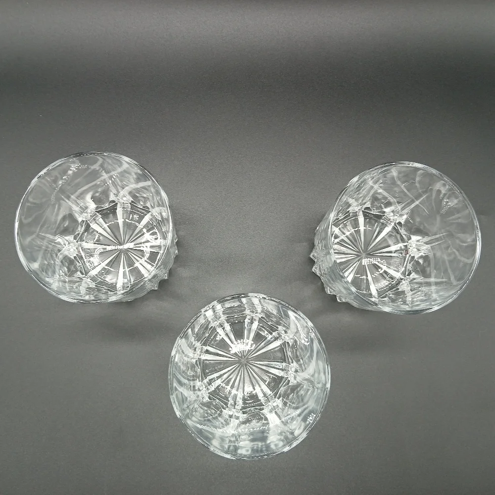 Old Fashioned Vintage Glasses Set of 3​​​